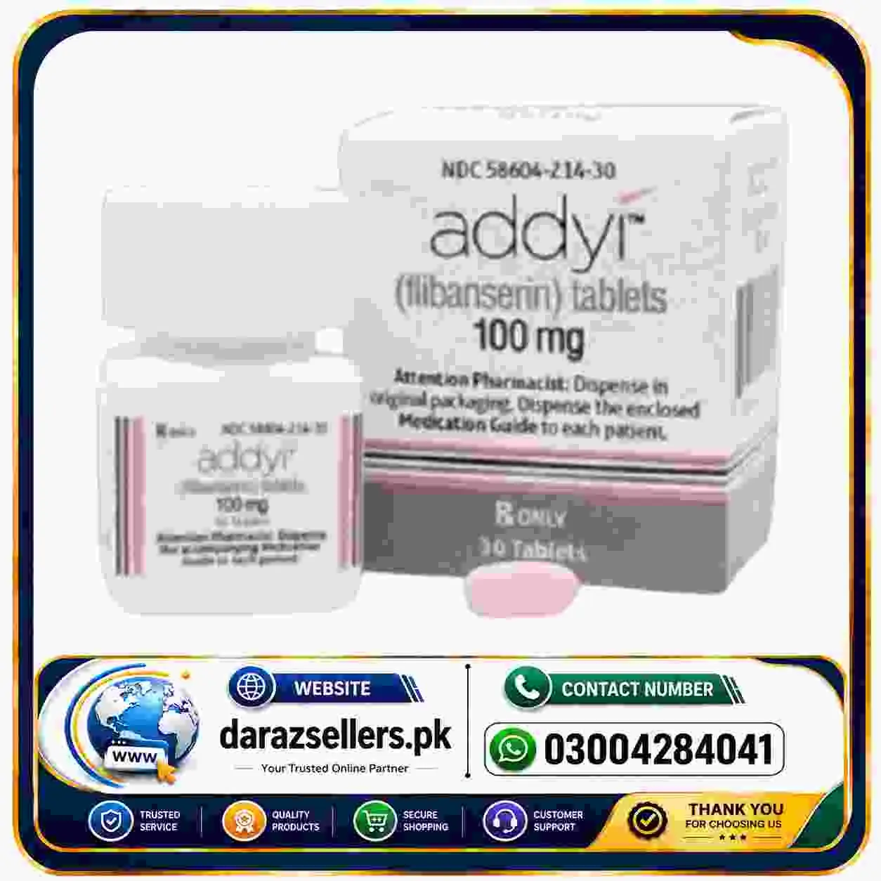 Addyi Tablets (Flibanserin) Online Price in Pakistan
