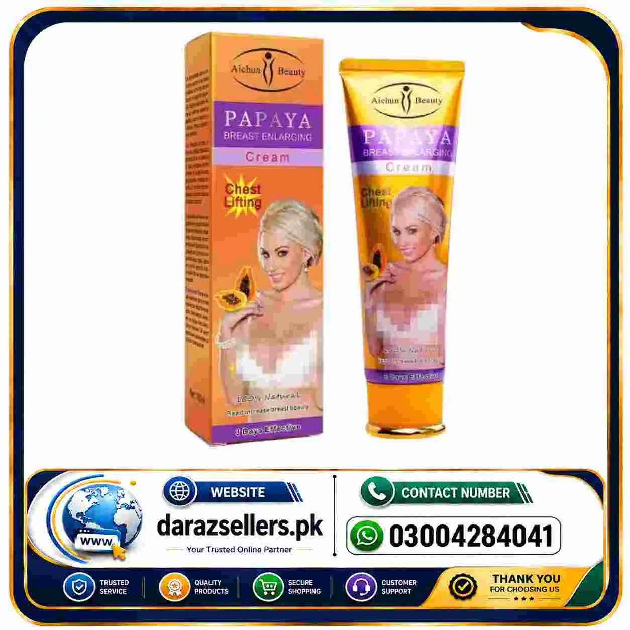 Aichun Beauty Papaya Breast Enlarging Cream 100ml Price in Pakistan