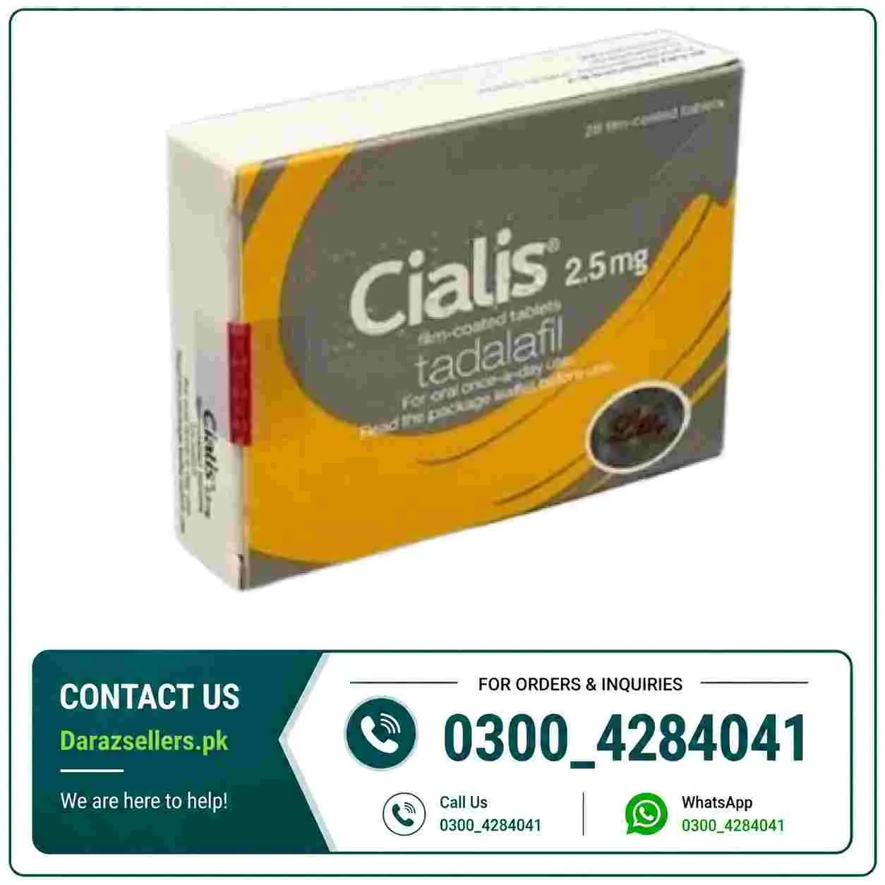 Cialis Tadalafil 2.5mg Tablets in Pakistan