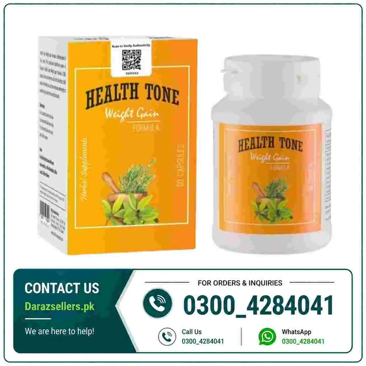 Health Tone Weight Gain Capsules 90 Capsules Price in Pakistan