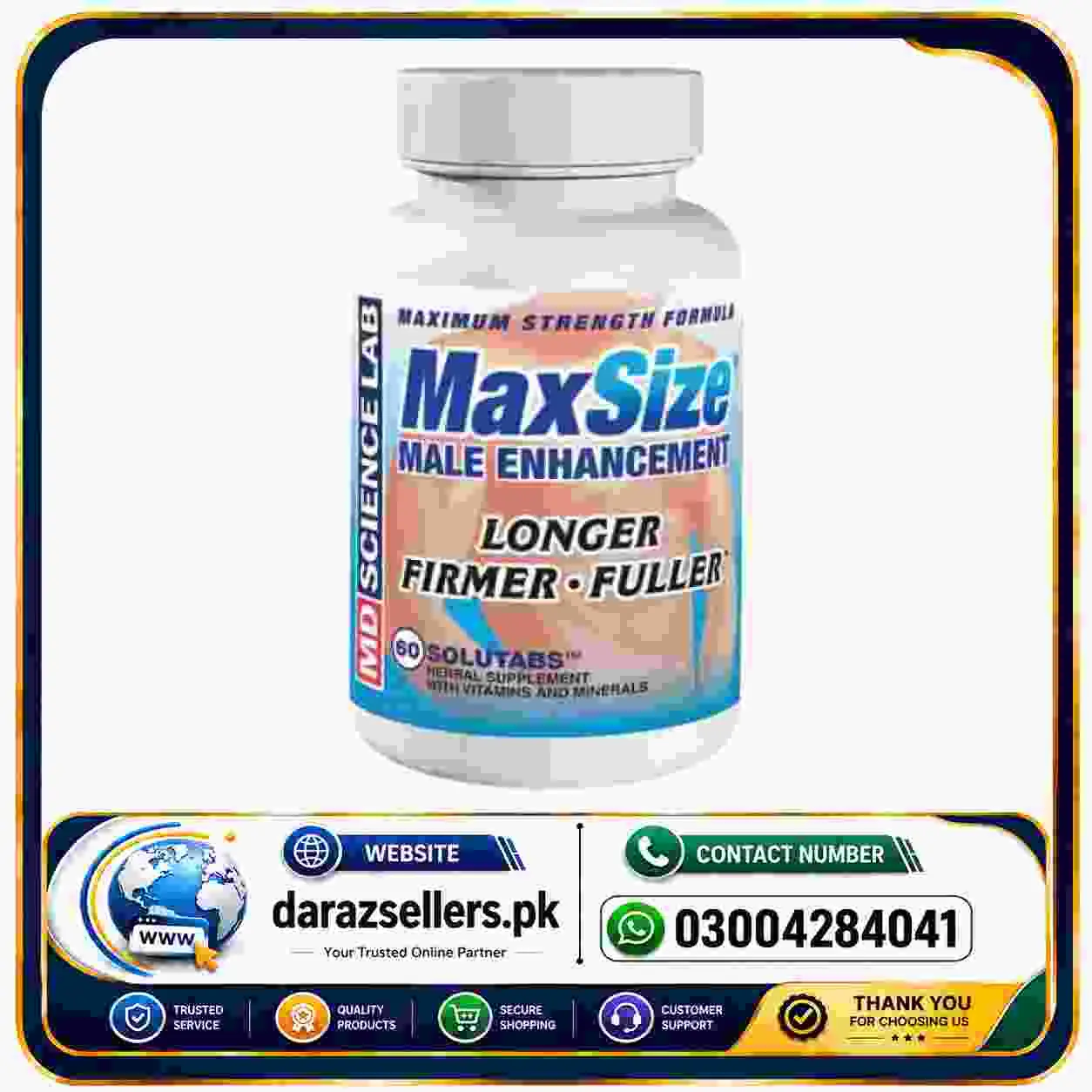 MaxSize Male Performance Capsules Available in Pakistan