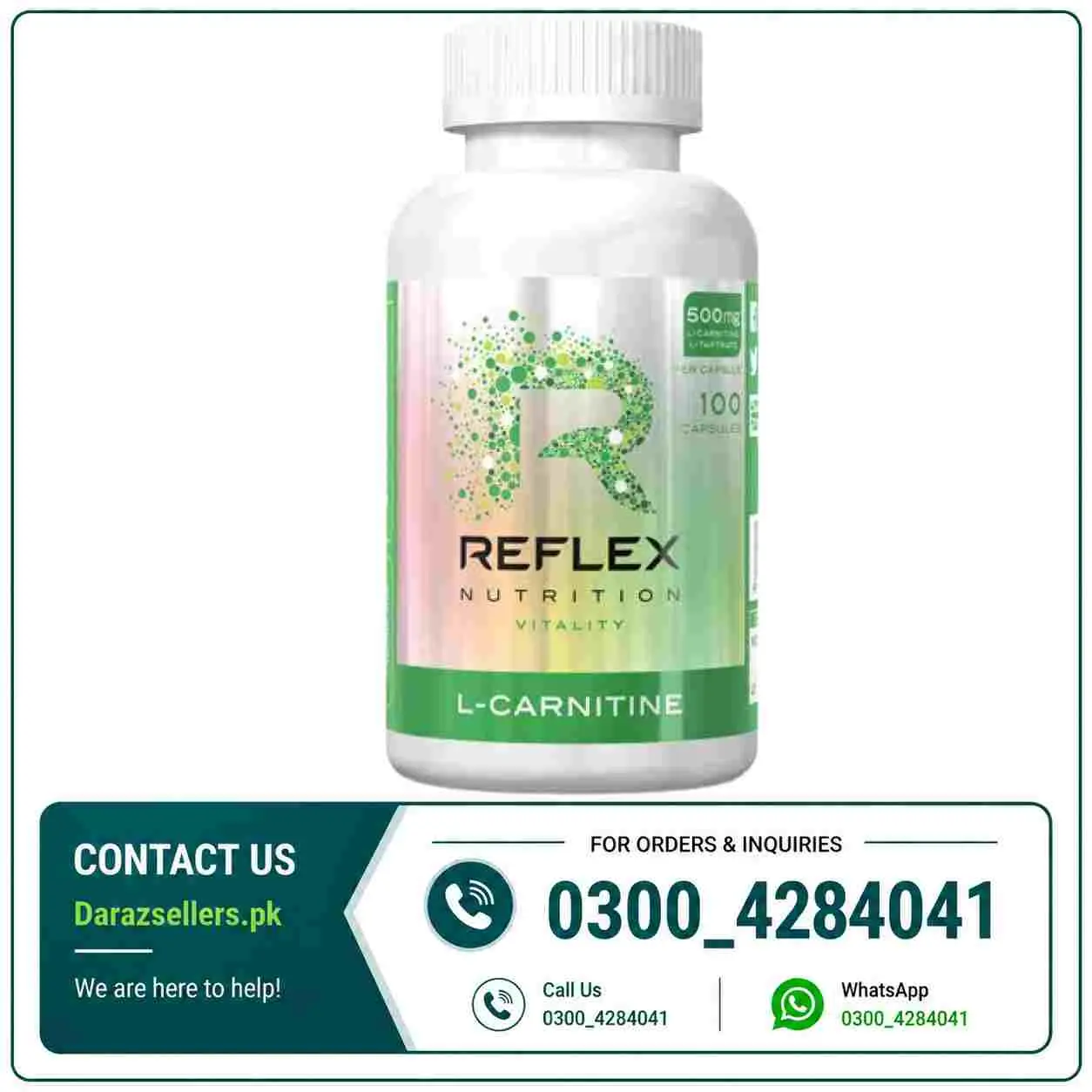 Reflex Nutrition L-Carnitine 500mg Capsules in Pakistan