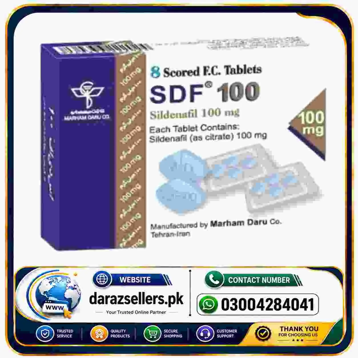 SDF Sildenafil Citrate 100mg Tablets Price in Lahore